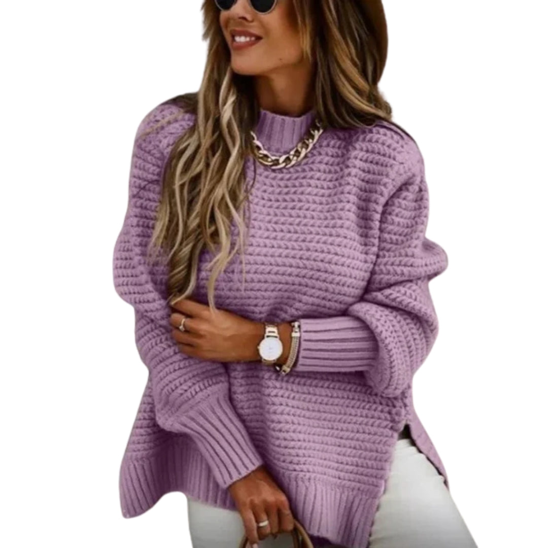 Eleganter Damenpullover mit Seitenschlitz – Komfort und Stil vereint