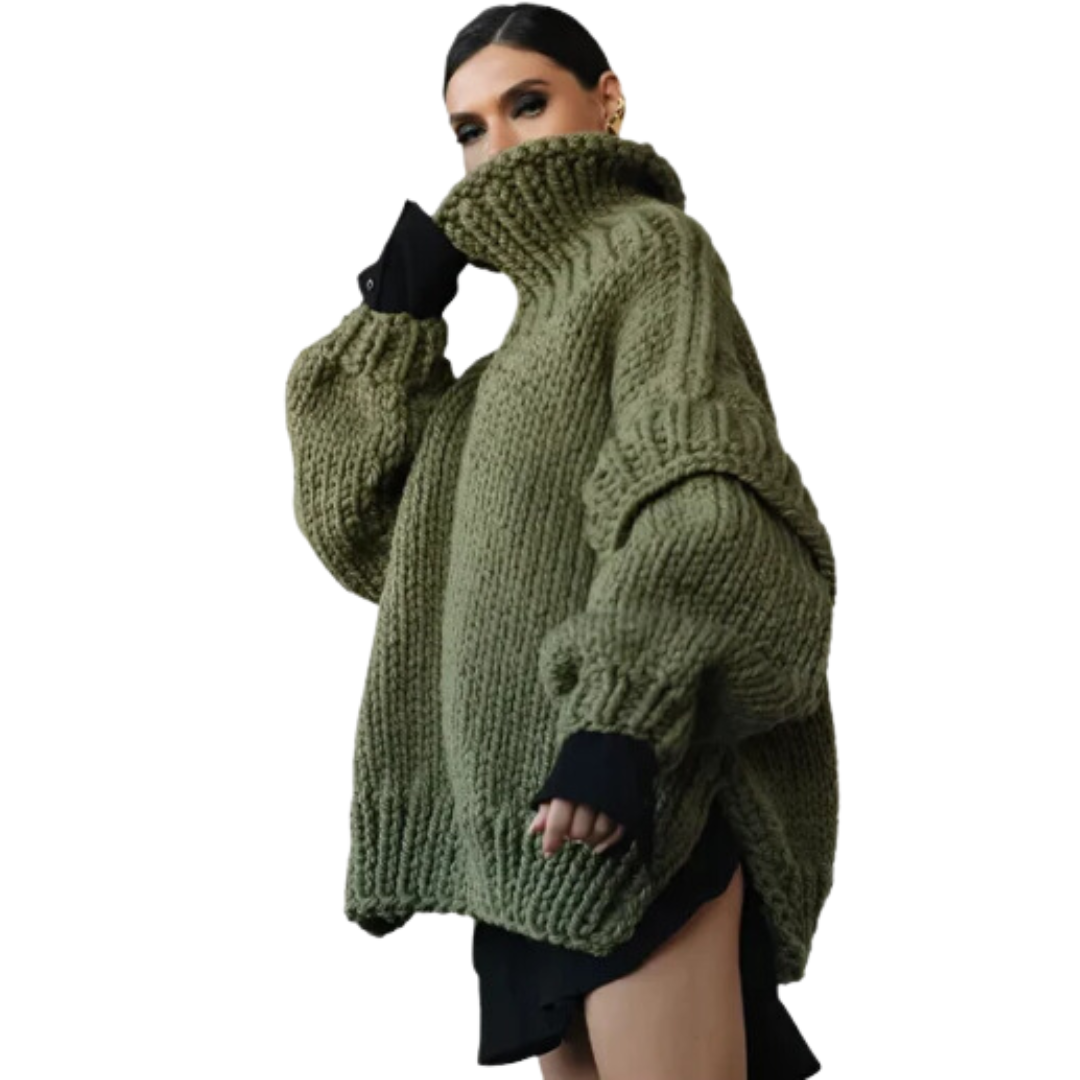 Oversized Rollkragenpullover für Frauen – Bequem und stilvoll für den Winter