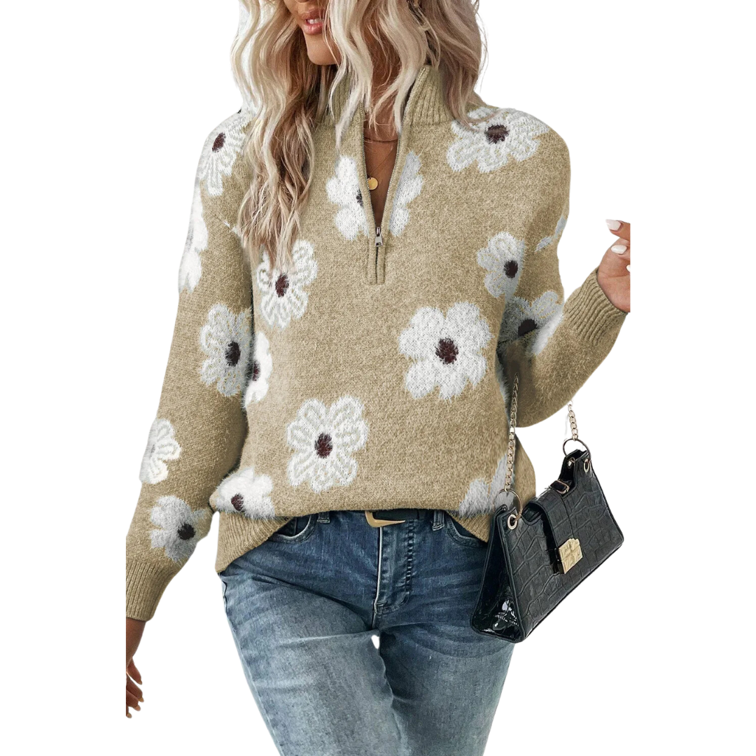 Stilvoller und komfortabler Blumen-Pullover für Frauen – Ideal für jeden Anlass