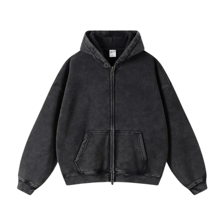 Oversized Heavyweight Zip Hoodie für Männer – Warm, robust und stilvoll