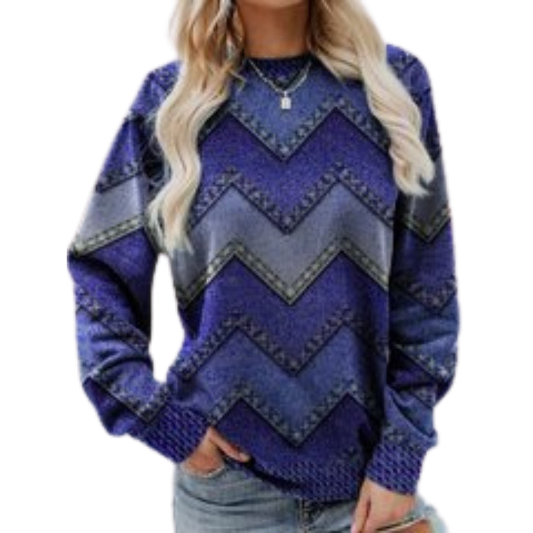 Pullover mit geometrischem Muster für Frauen