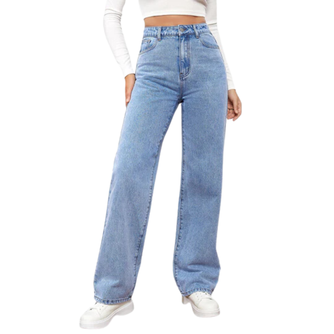 Lässige Denim Baggy Hosen für Frauen – Trendy und bequem