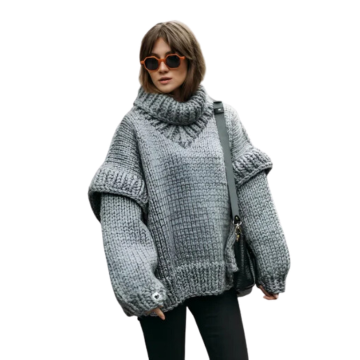 Oversized Rollkragenpullover für Frauen – Bequem und stilvoll für den Winter