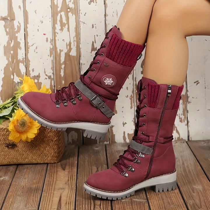 Damen-Winterstiefel mit rutschfester Sohle – Elegantes Design und Komfort