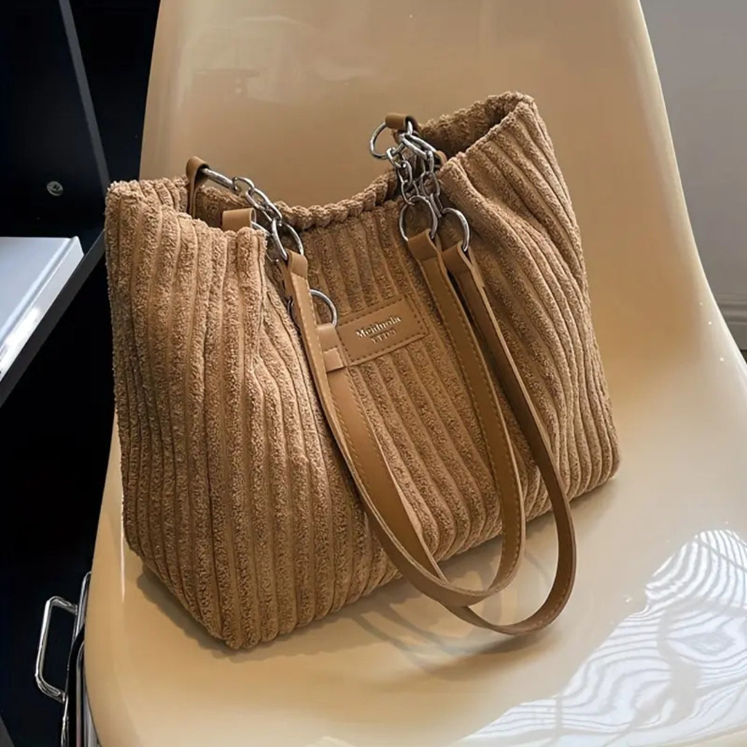 Corduroy Kordelzugtasche für Damen – Stilvolle und Praktische Umhängetasche aus Premium-Cordstoff