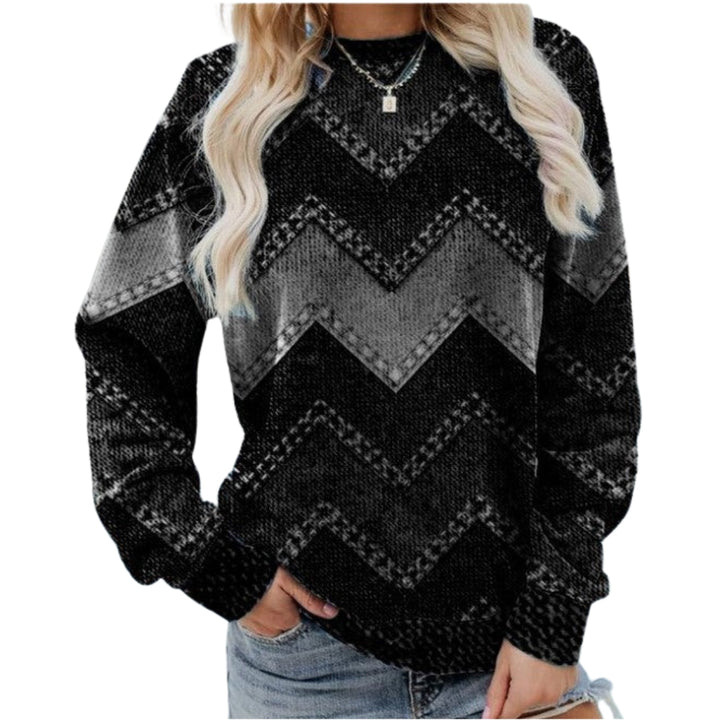 Pullover mit geometrischem Muster für Frauen