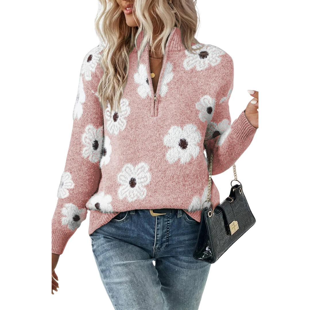 Stilvoller und komfortabler Blumen-Pullover für Frauen – Ideal für jeden Anlass