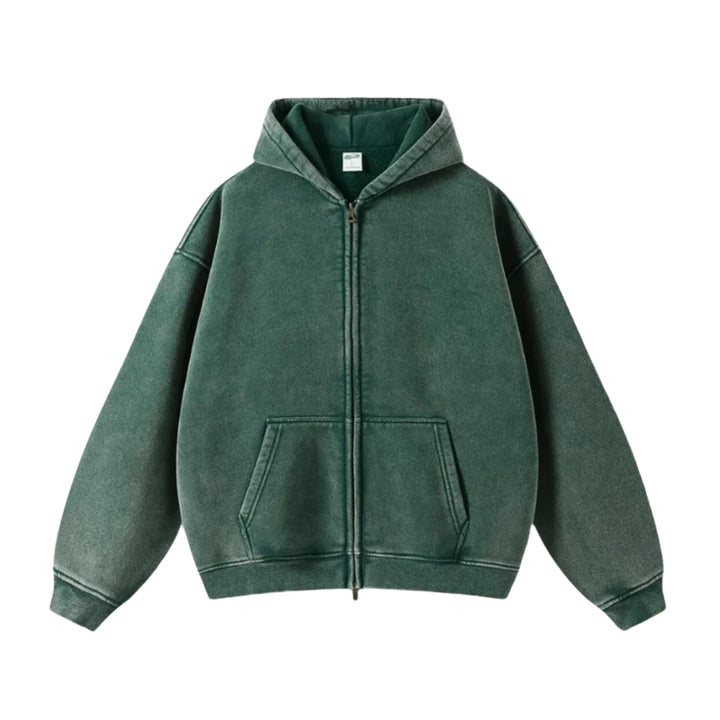 Oversized Heavyweight Zip Hoodie für Männer – Warm, robust und stilvoll