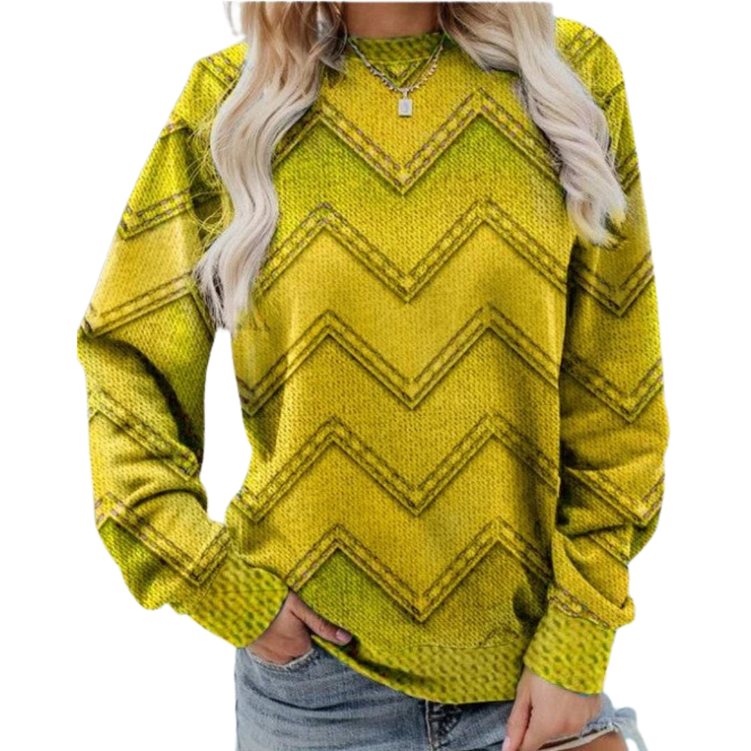 Pullover mit geometrischem Muster für Frauen