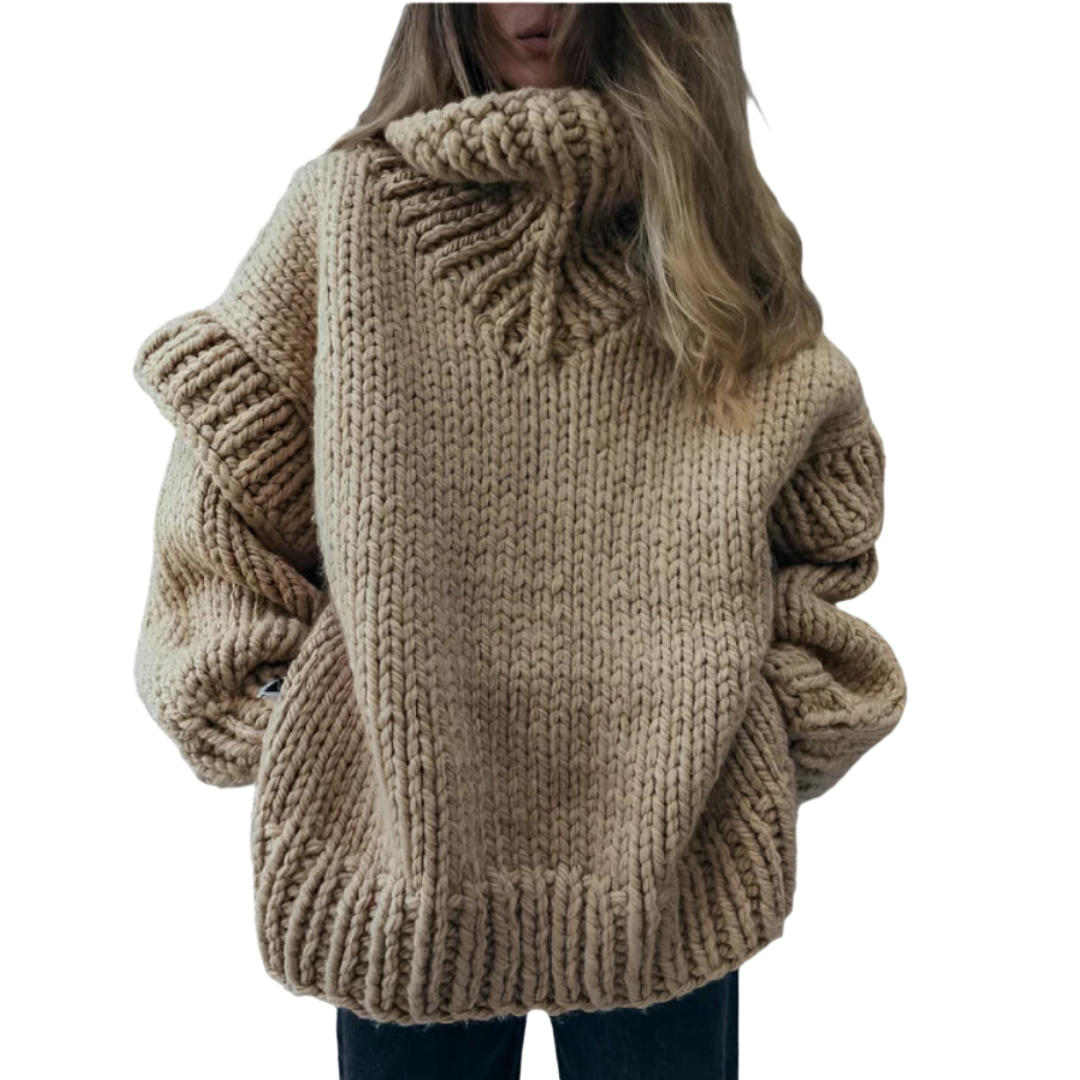 Oversized Rollkragenpullover für Frauen – Bequem und stilvoll für den Winter