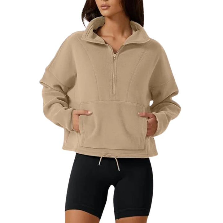 Sherpa Half-Zip Sweatshirt Damen – Komfort und Funktionalität vereint