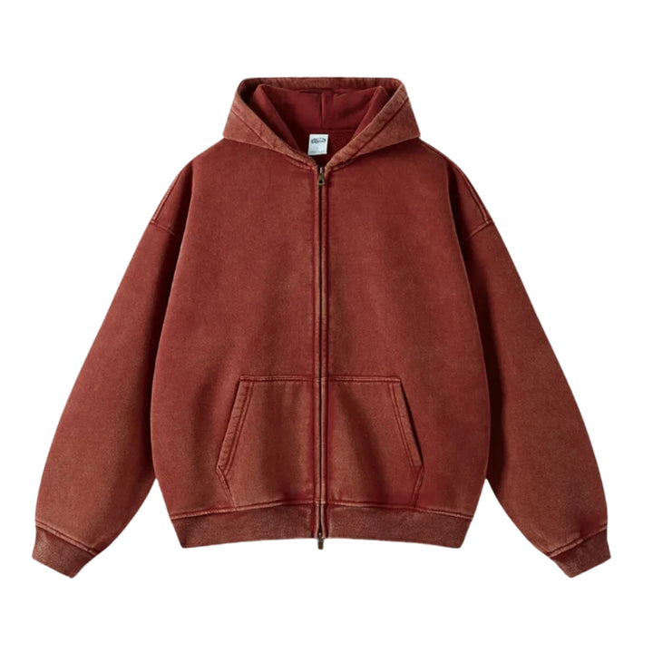 Oversized Heavyweight Zip Hoodie für Männer – Warm, robust und stilvoll