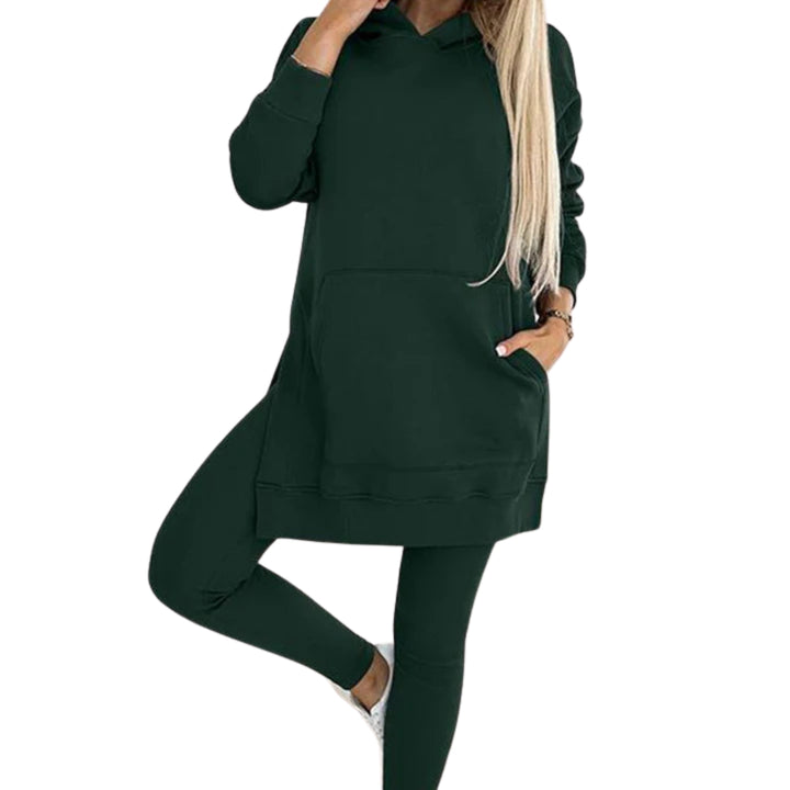 Zweiteiliger Jogginganzug für Damen mit Kapuzenpullover und Leggings