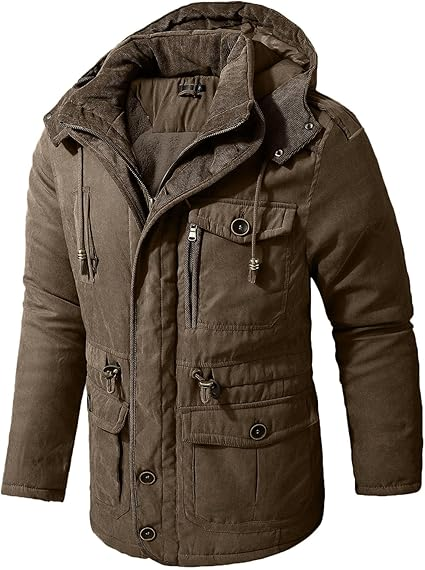 Winter Parka Jacke mit Kapuze für Männer – Stilvoll und funktional für kalte Tage