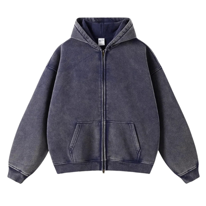 Oversized Heavyweight Zip Hoodie für Männer – Warm, robust und stilvoll