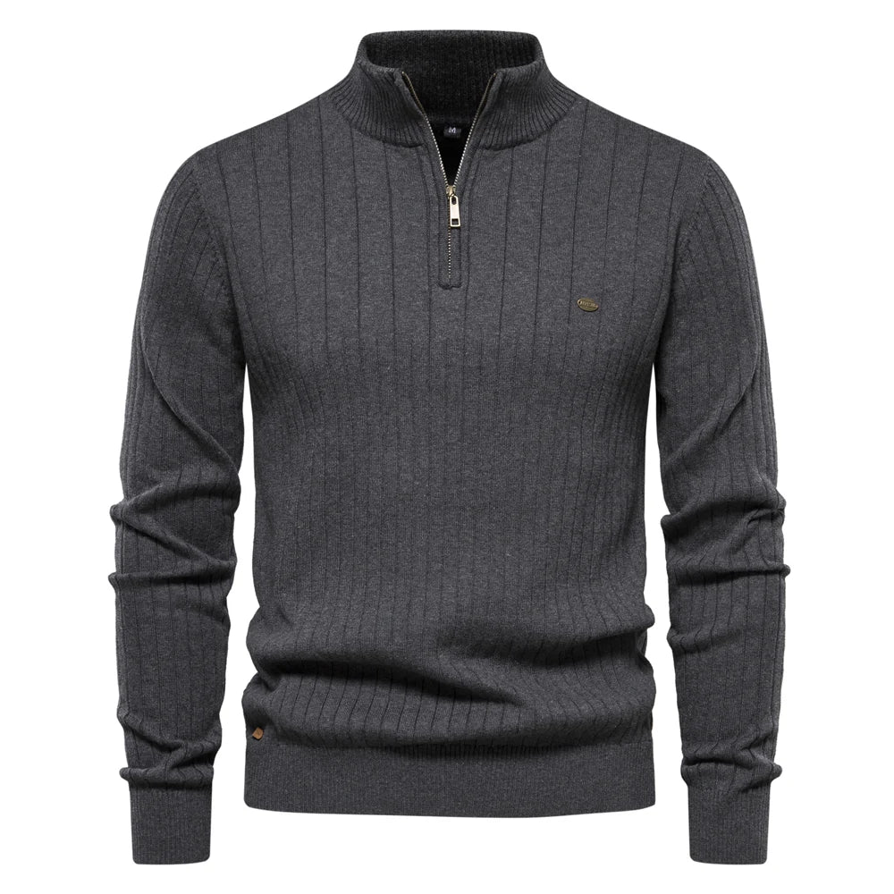 Herren Premium Zipper Pullover – Warm, Pflegeleicht und Stilvoll