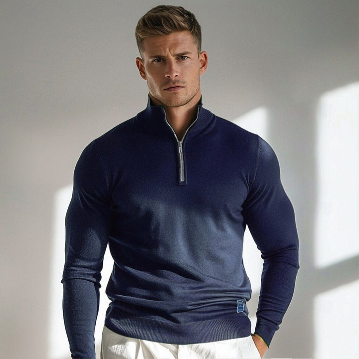 Stilvoller Half-Zip-Pullover für Herren – Komfort und Eleganz vereint