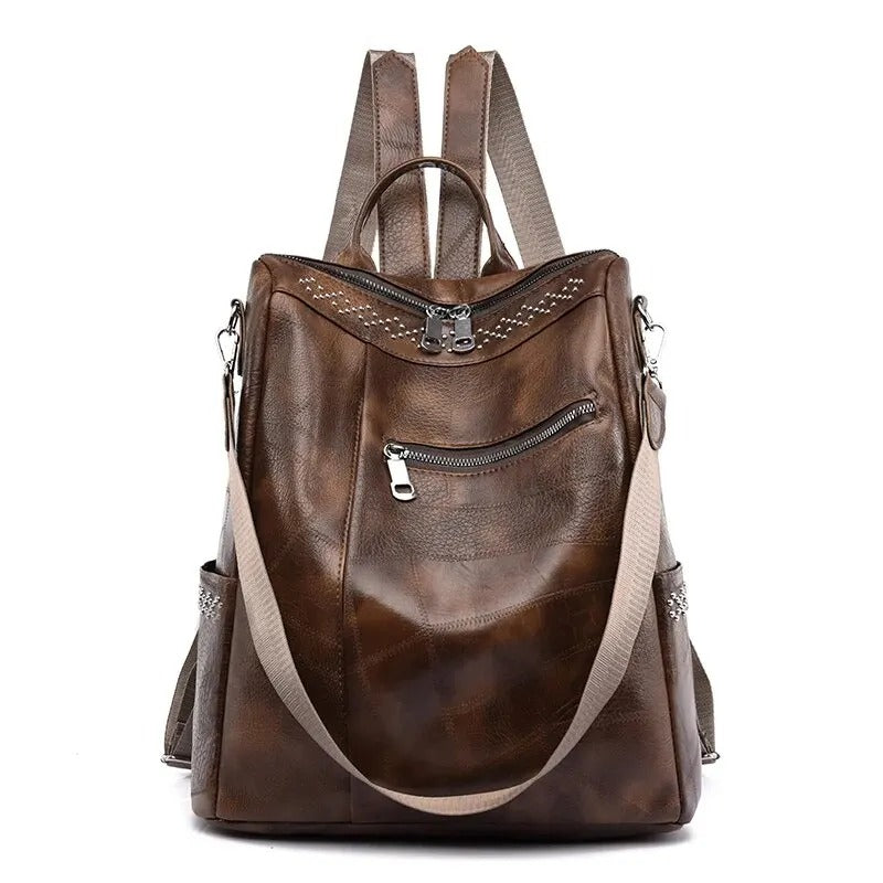 Vintage Leder Rucksack Für Frauen